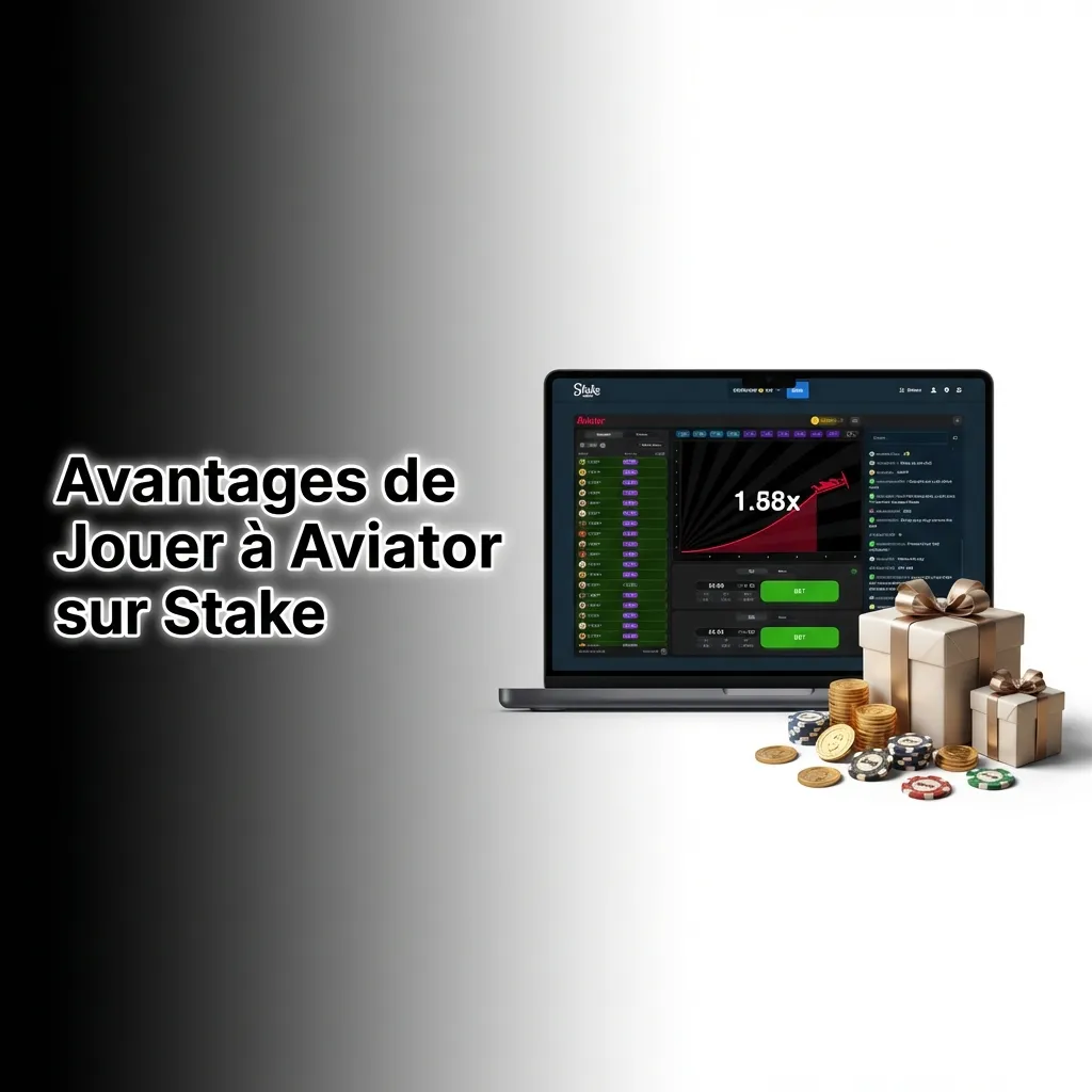 Interface du jeu Aviator sur Stake avec chat en direct et statistiques.