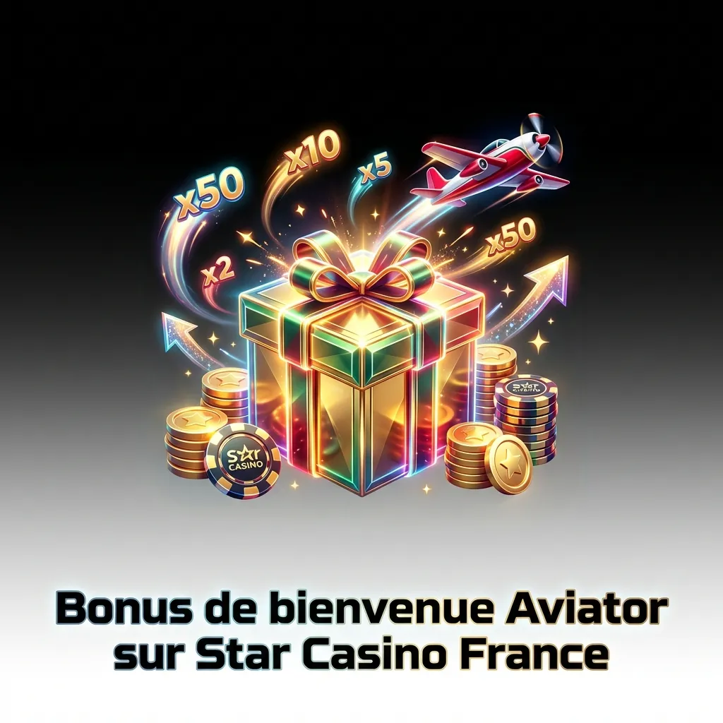 Bannière du bonus de bienvenue Aviator sur Star Casino France jusqu'à 500 €.
