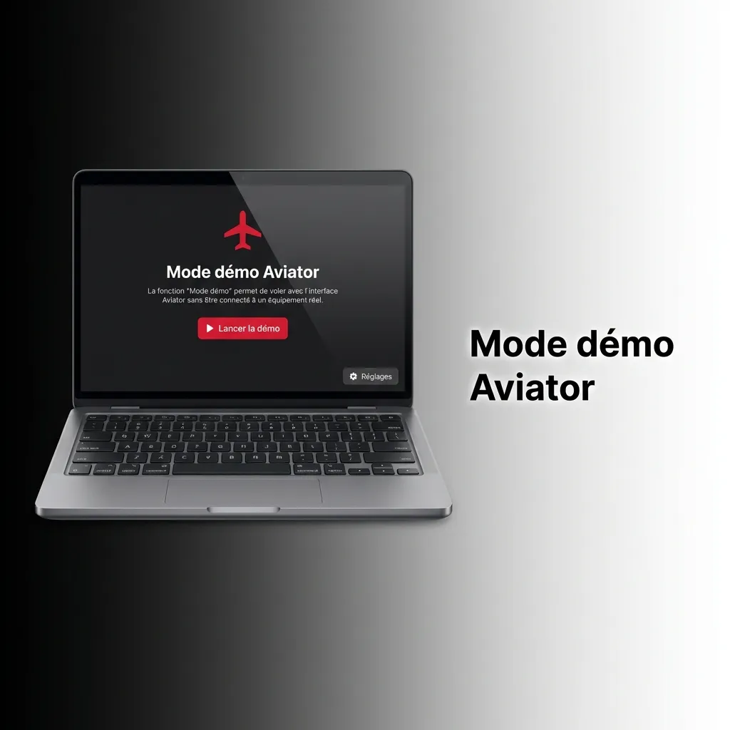 Interface du jeu Aviator en mode démo pour jouer gratuitement sans risque.
